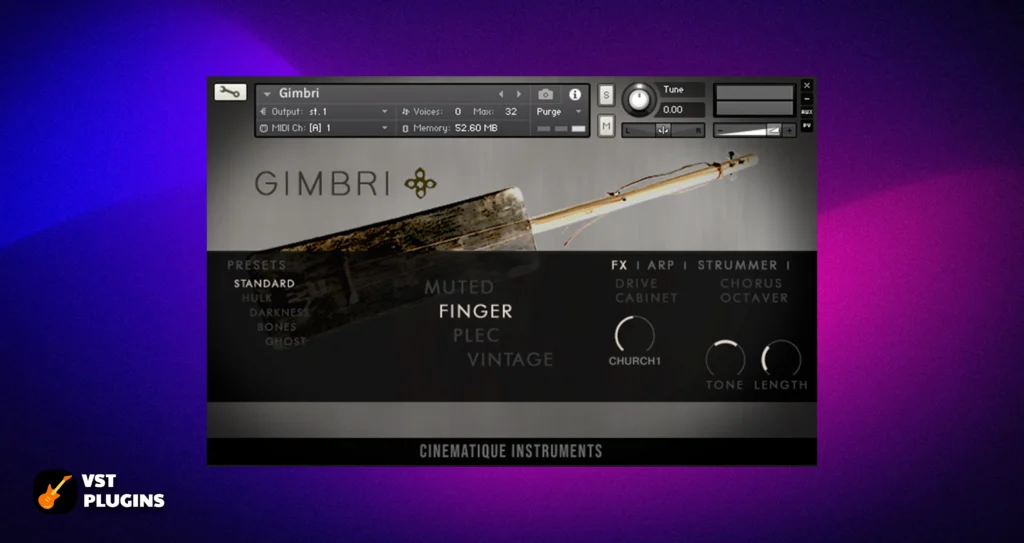 Cinematique Instruments Gimbri (Kontakt)